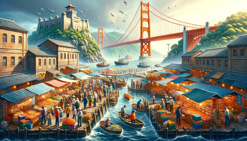 souvenir shopping at waterfront