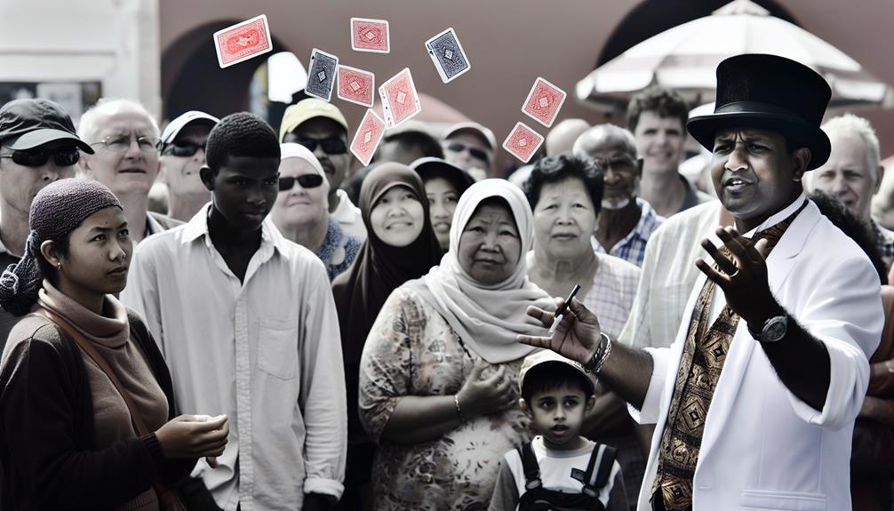 street magicians perform magic