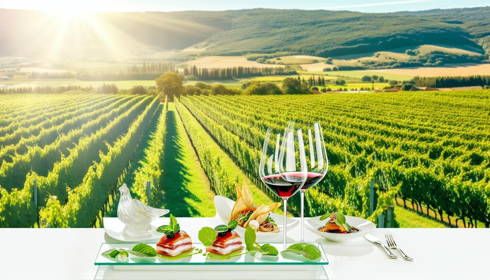 vineyard dining with views